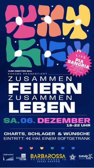 Inklusive Party der KoKoBe in Aachen Plakat