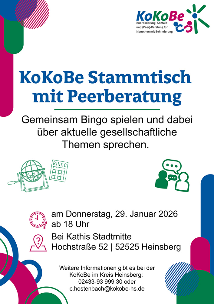 Inklusive Party der KoKoBe in Aachen Plakat