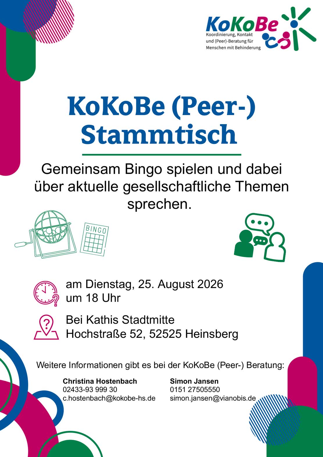 KoKoBe Stammtisch 08/2026