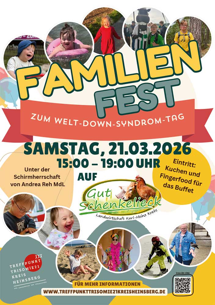 KoKoBe beim Familienfest Trisomie 21 am 21.3.2026 Plakat