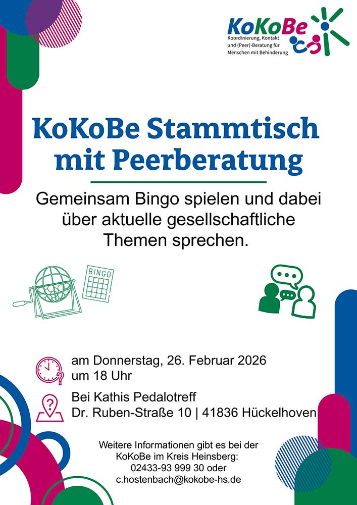 Inklusive Party der KoKoBe in Aachen Plakat