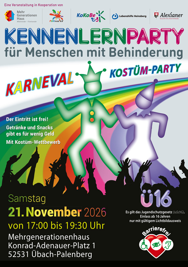 Kennenlernparty für Menschen mit Behinderung